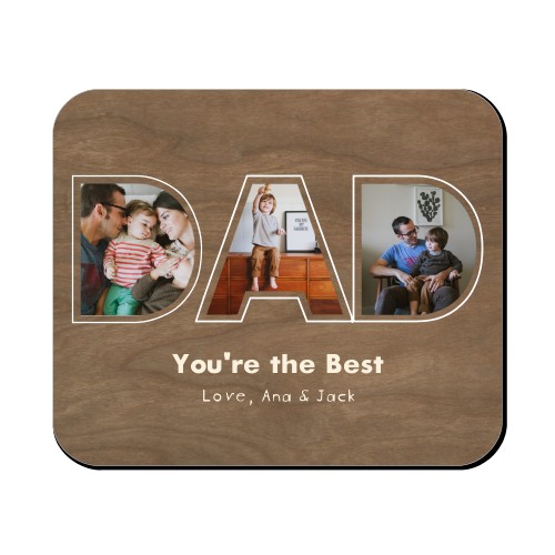Dad You're The Best Mouse Pad, Rectangle Ornament, Brown