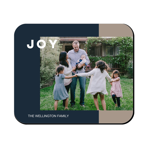 Two Tone Text Mouse Pad, Rectangle, Black
