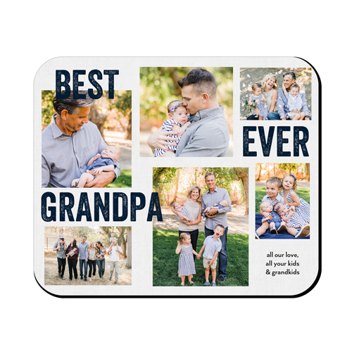 Best Ever Collage Mouse Pad, Rectangle, Beige