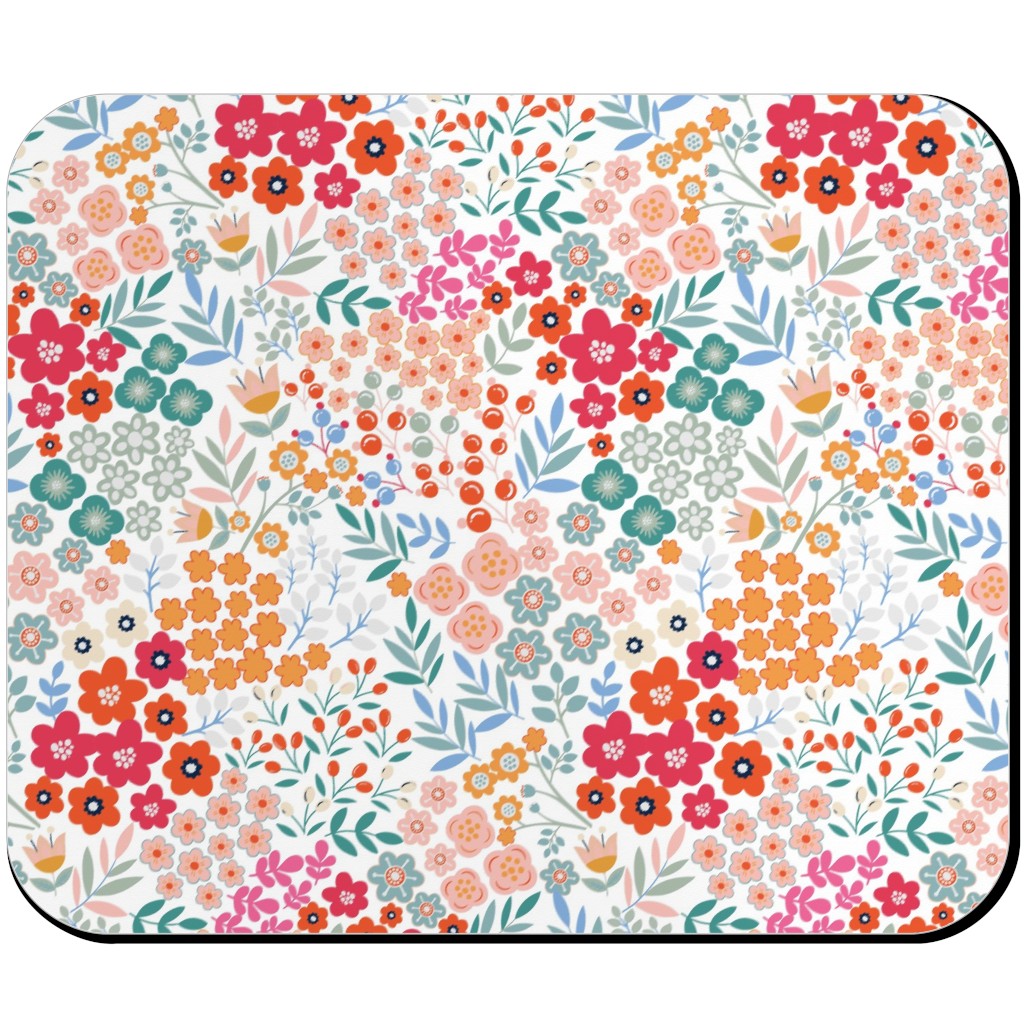 Summer Flower Mouse Pad, Rectangle Ornament, Multicolor