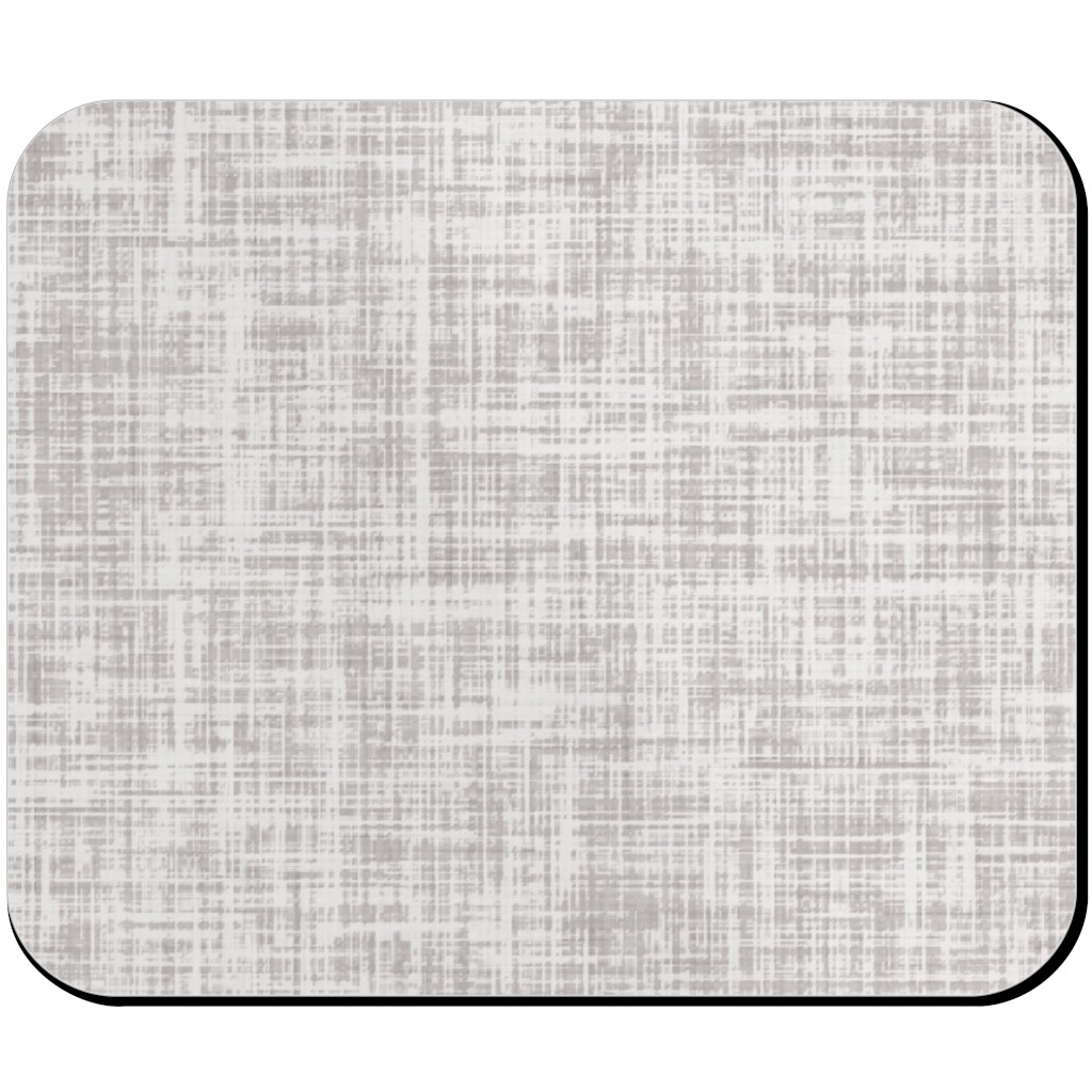 Vintage Linen Mouse Pad, Rectangle, Gray