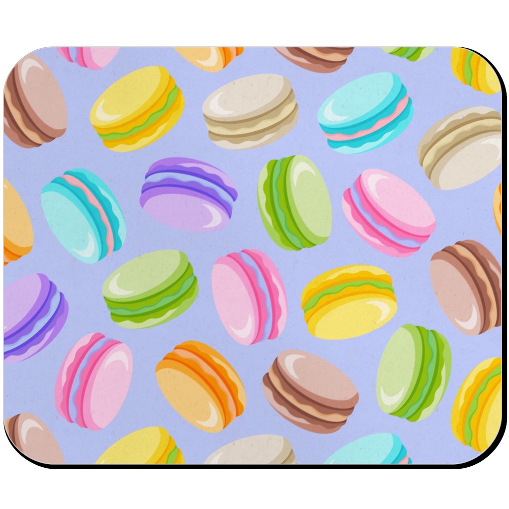 Pastel Macarons - Lavender Mouse Pad, Rectangle, Purple