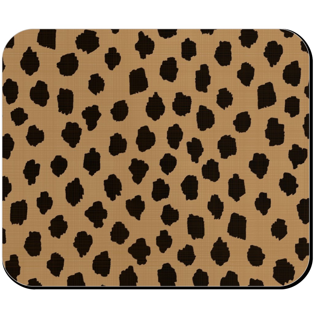 Cheetah Spots - Brown Mouse Pad, Rectangle Ornament, Brown