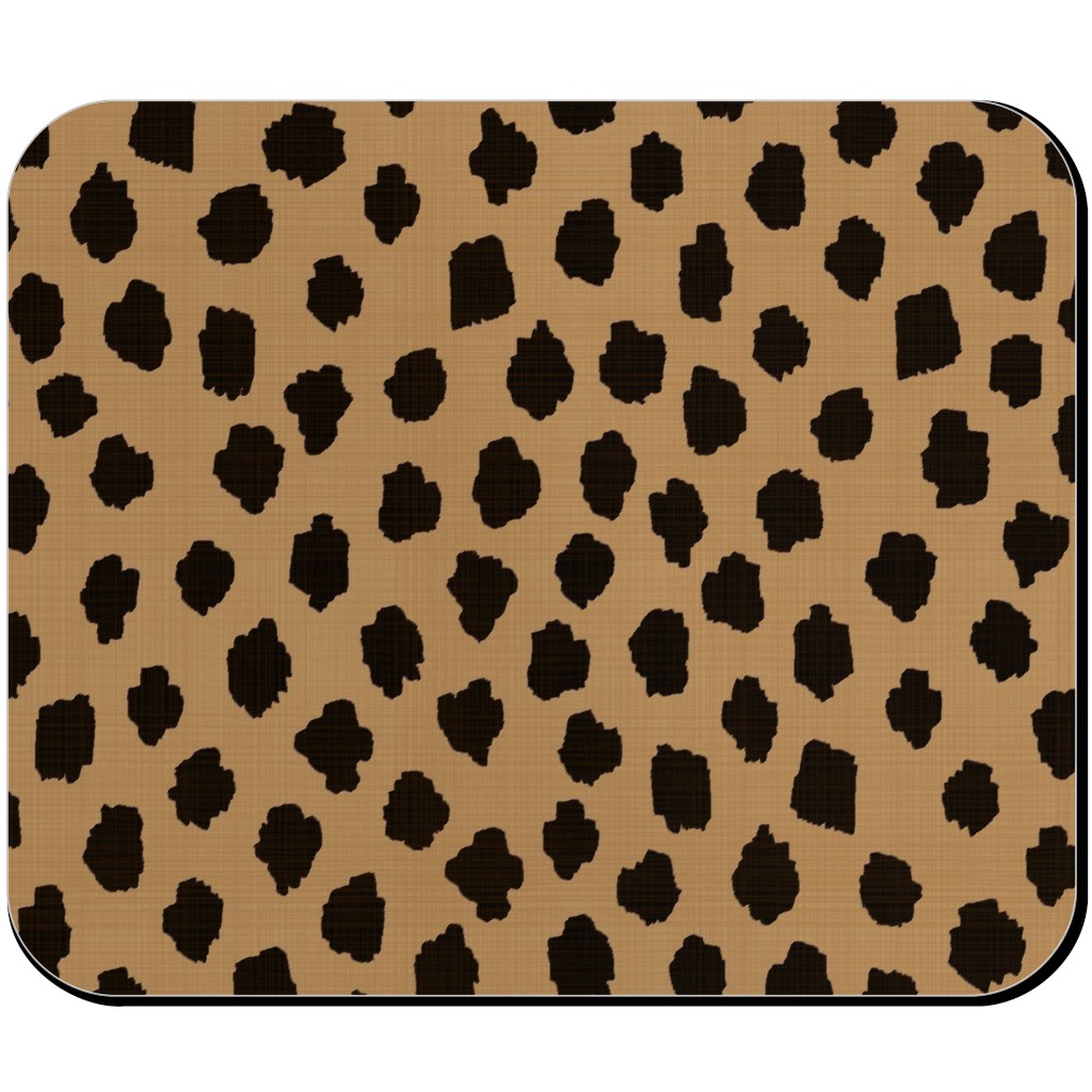 Cheetah Spots - Brown Mouse Pad, Rectangle, Brown, Brown