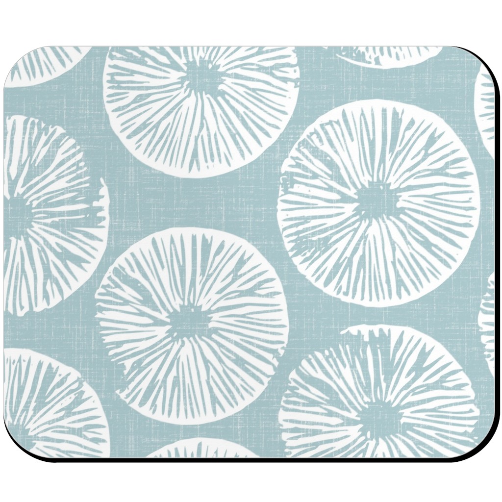 As One - White on Soft Blue Mouse Pad, Rectangle Ornament, Blue