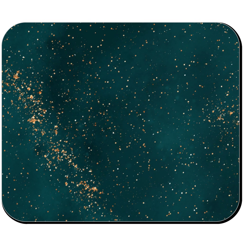 Stardust - Green Mouse Pad, Rectangle Ornament, Green