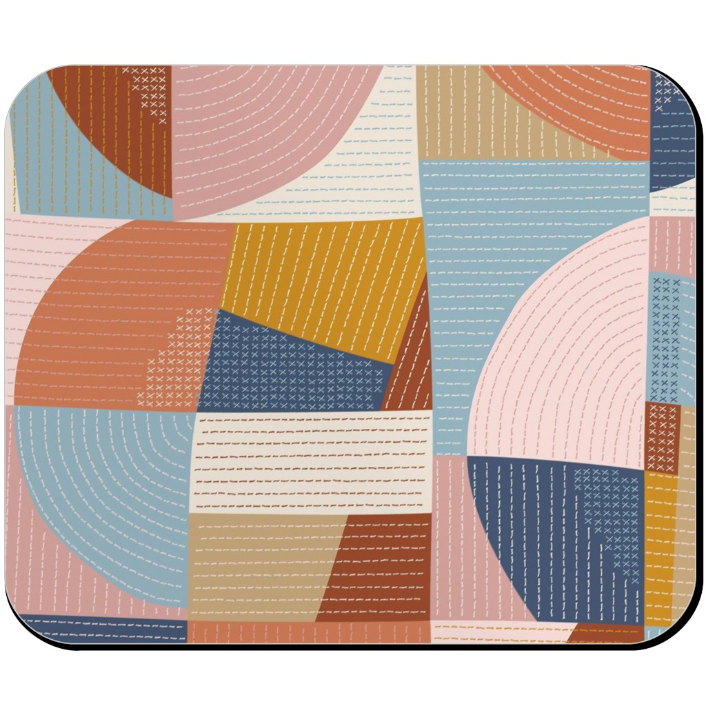 Modern Patchwork - Multi Mouse Pad, Rectangle Ornament, Multicolor