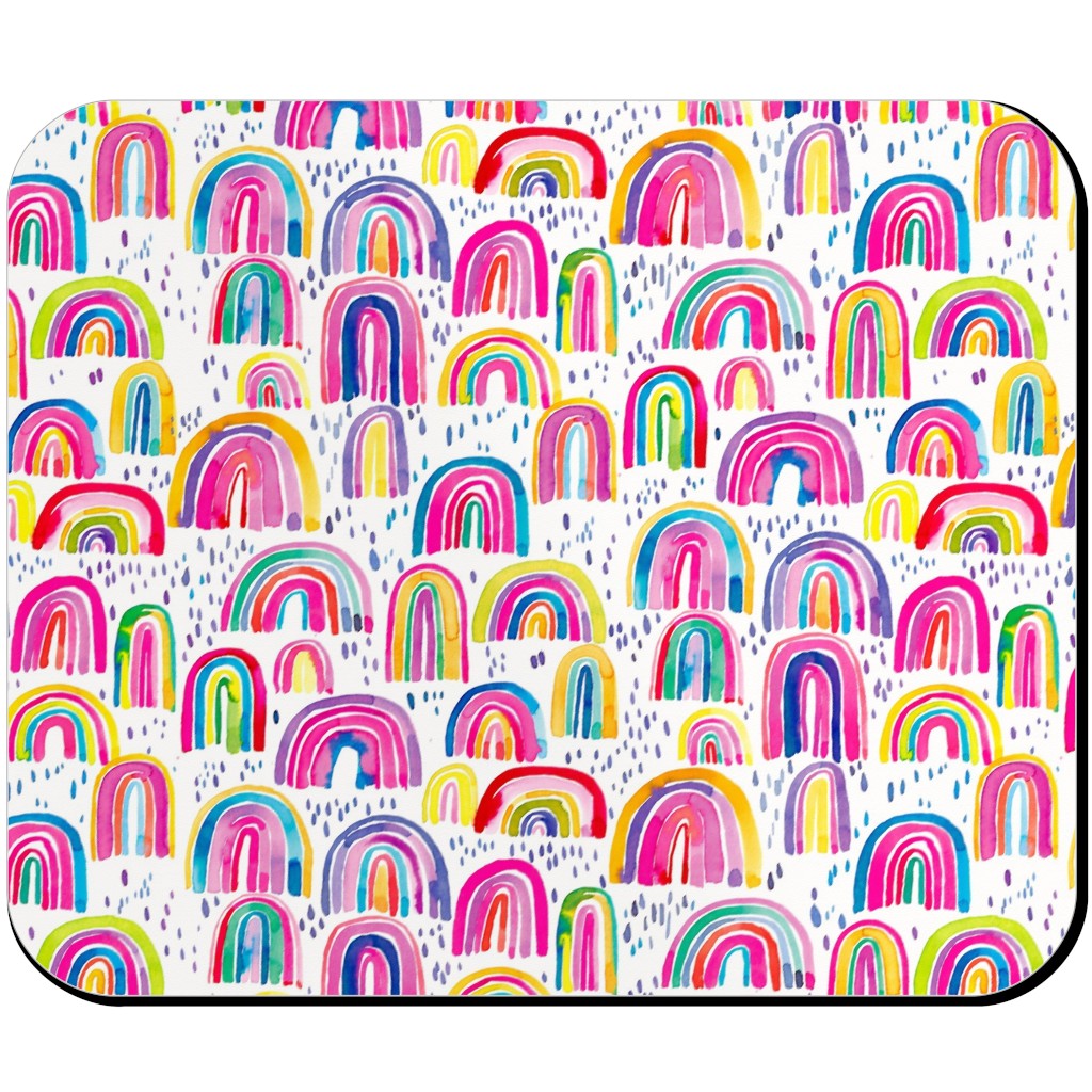 Rainbows Watercolor - Multi Mouse Pad, Rectangle, Multicolor