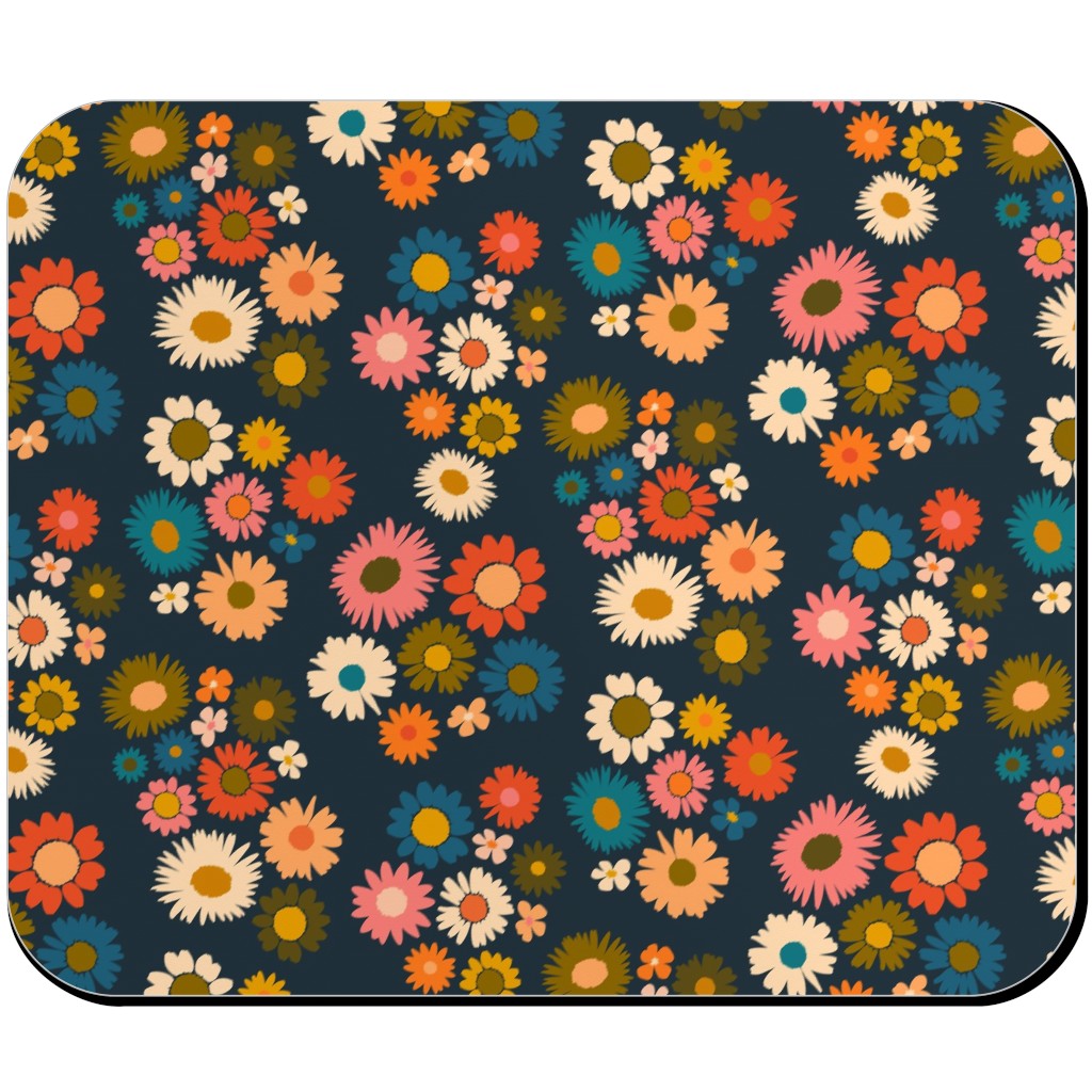 Painted Daisies - Multi Mouse Pad, Rectangle Ornament, Multicolor