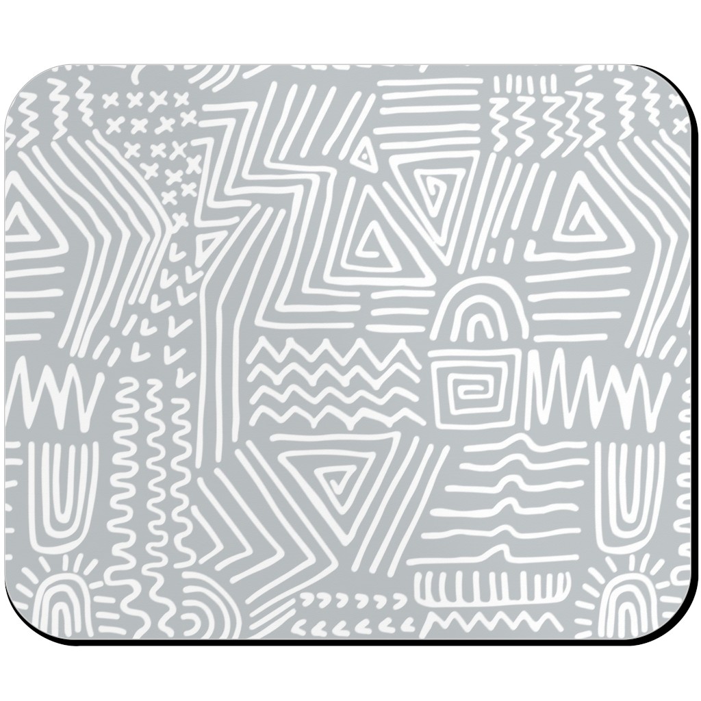 Spirited - Gray Mouse Pad, Rectangle Ornament, Gray