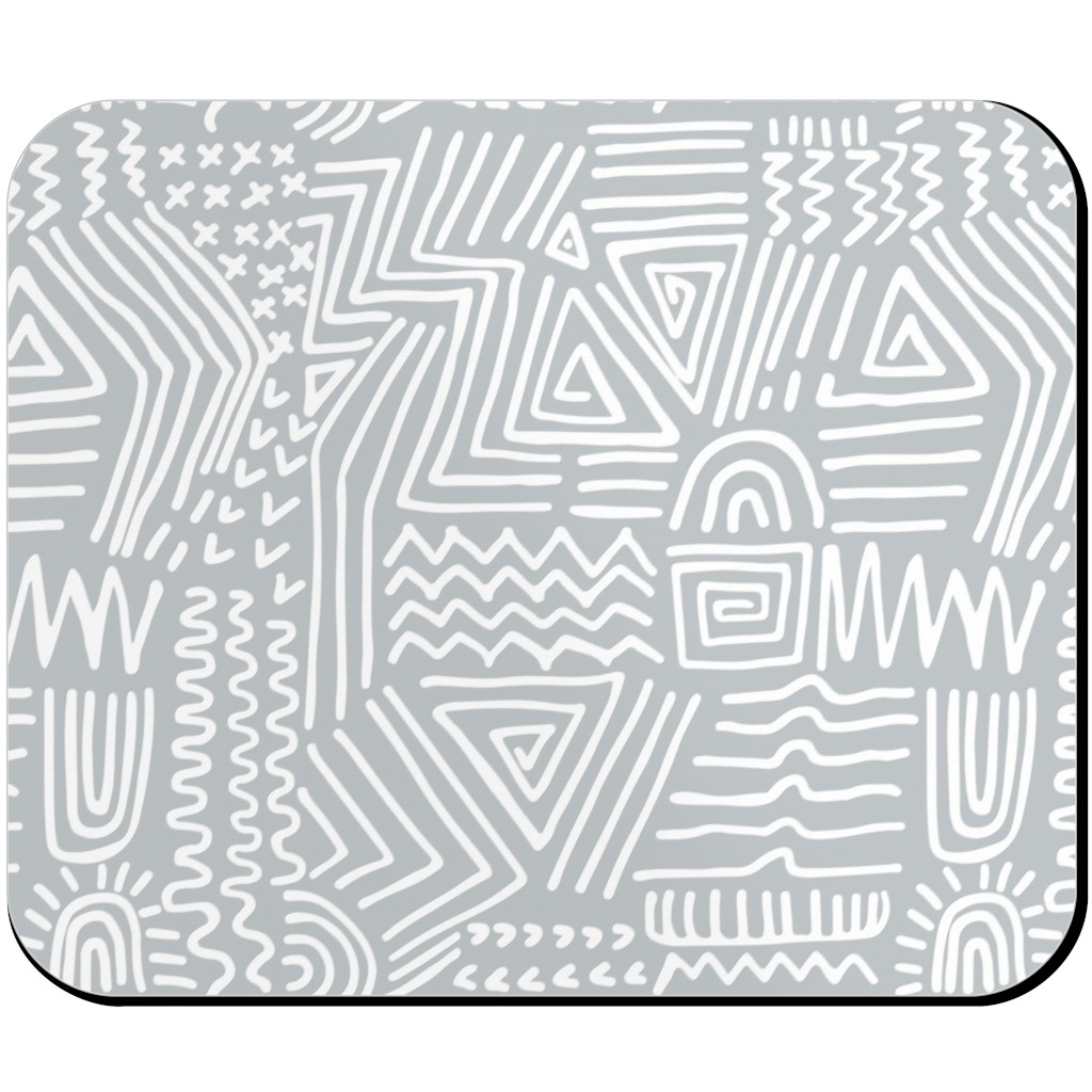 Spirited - Gray Mouse Pad, Rectangle, Gray, Gray