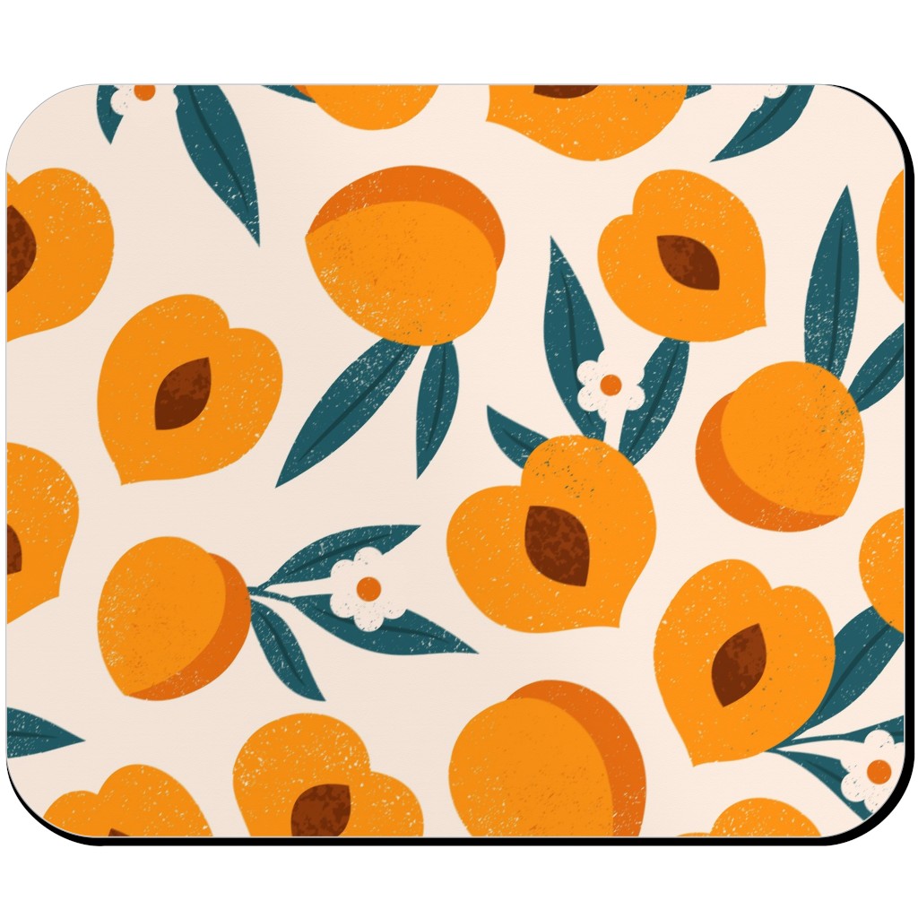 Summer Peches - Orange Mouse Pad, Rectangle Ornament, Orange