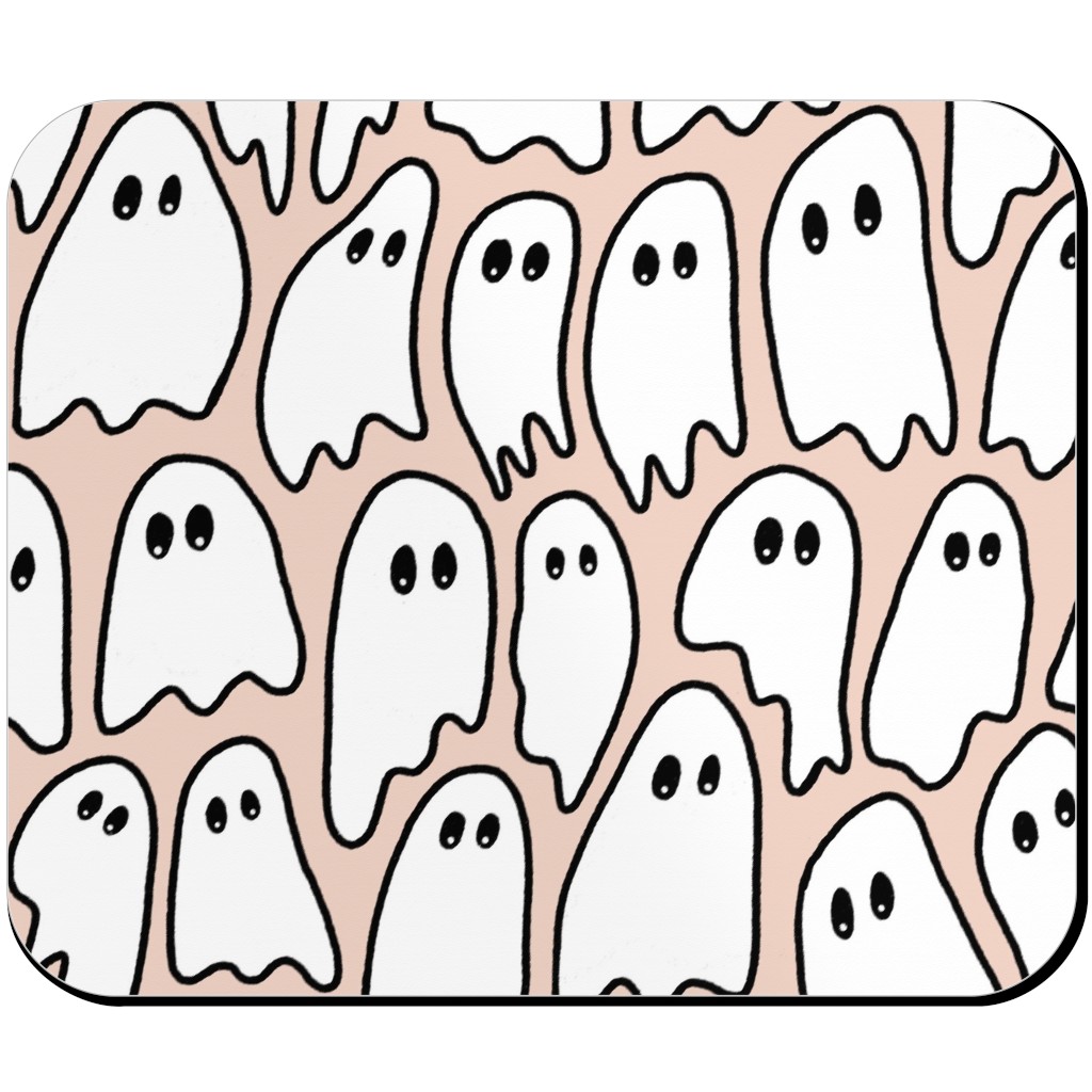 Ghosted Ghosts Mouse Pad, Rectangle, Pink, Ballet Slipper
