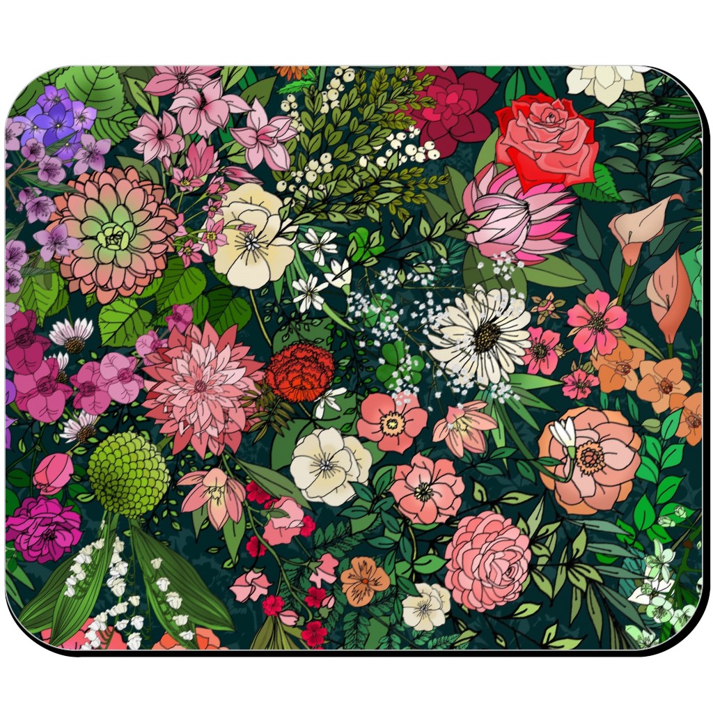 Secret Garden - Multi Mouse Pad, Rectangle Ornament, Multicolor