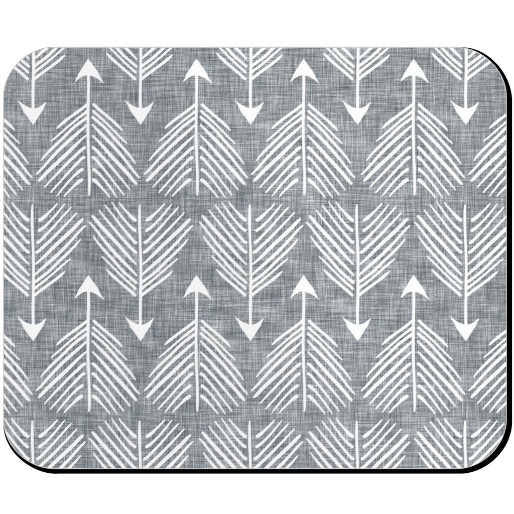 Django Arrows Mouse Pad, Rectangle, Gray