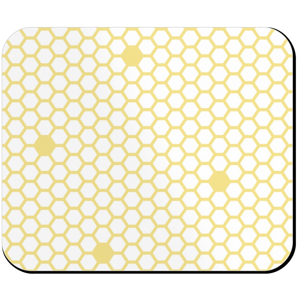 Honeycomb - Sugared Spring - Yellow Mouse Pad, Rectangle Ornament, Yellow