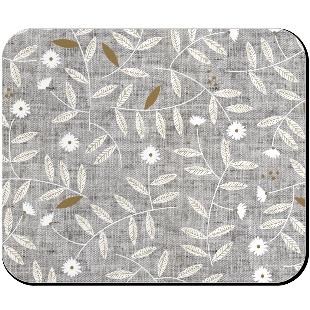 Darcy Mouse Pad, Rectangle Ornament, Gray