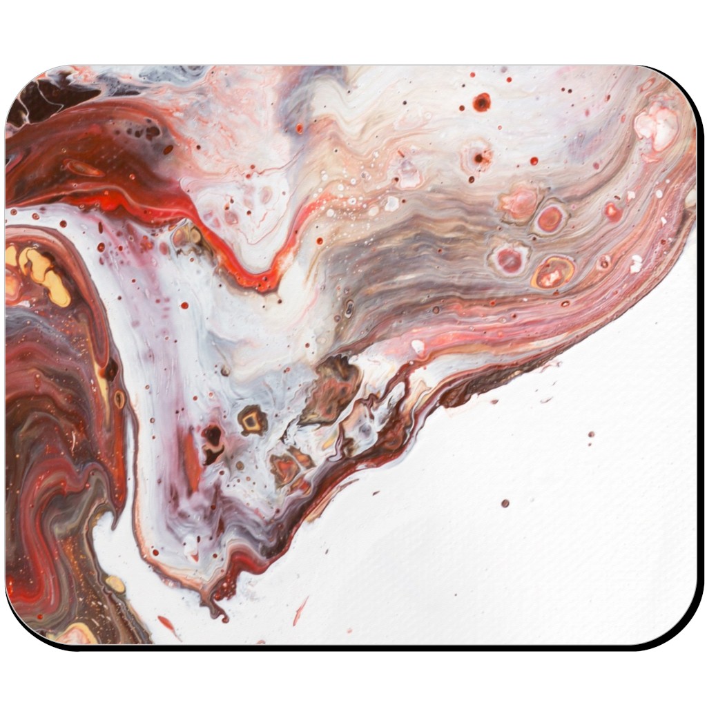 Acrylic Flow Mouse Pad, Rectangle, Brown, Pebble