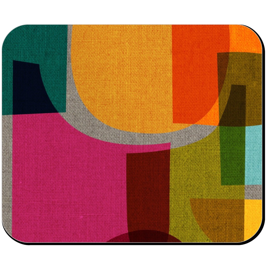 Mid Century Kaleidoscope Mouse Pad, Rectangle, Multicolor