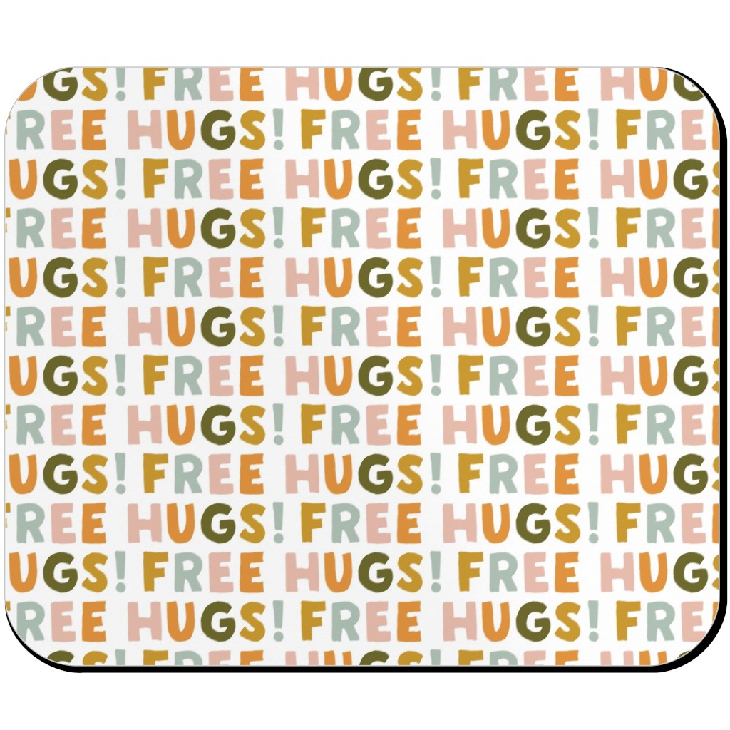 Free Hugs! - Multi Warm Mouse Pad, Rectangle Ornament, Multicolor