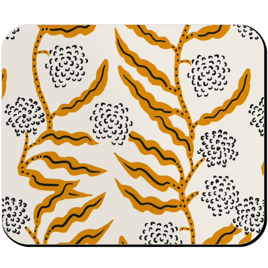 La Ville Vine Mouse Pad, Rectangle, Yellow