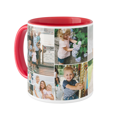 Gallery Collage Mug, Red,  , 11oz, Multicolor