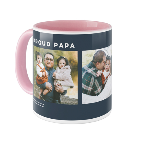 Corner Frame Bold Mug, Pink, , 11oz, Black, silhouette