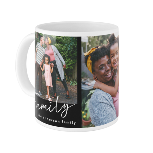 Family Tilt Script Mug, White,  , 11oz, Black