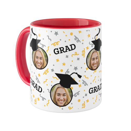 Floating Grad Mug, Red,  , 11oz, Gray