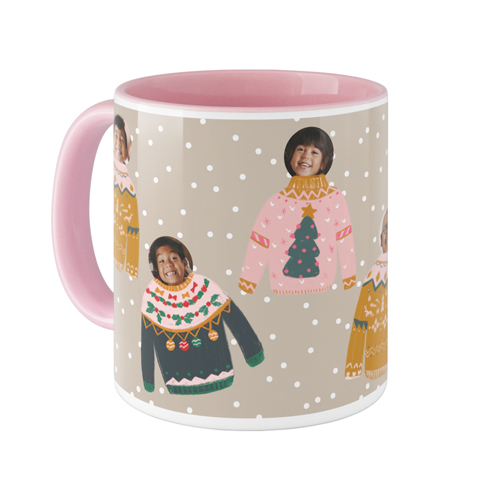 Floating Sweaters Mug, Pink,  , 11oz, Brown