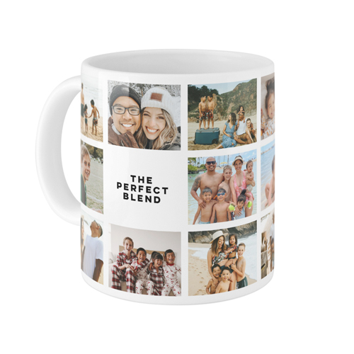 Grid Gallery Mug, White, , 11oz, Multicolor, multi