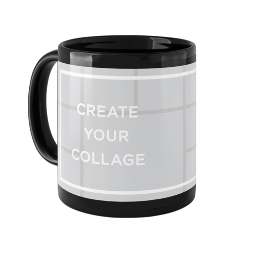 Create a Collage Mug, Black,  , 11oz, Multicolor