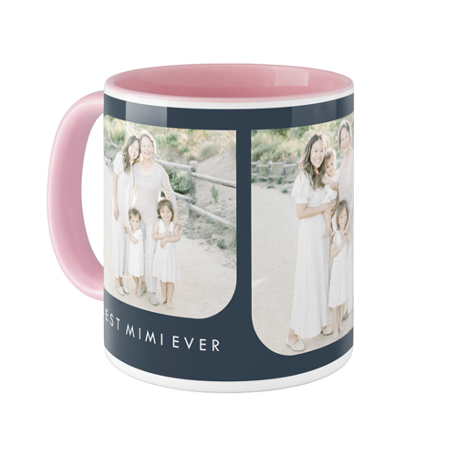 Rounded Edges Mug, Pink, , 11oz, Black, silhouette