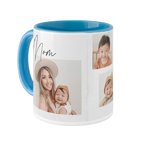 XOXO Mom Mug, Light Blue,  , 11oz, White