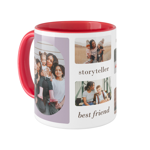 Traits of the Best Mug, Red, , 11oz, Purple, pansy