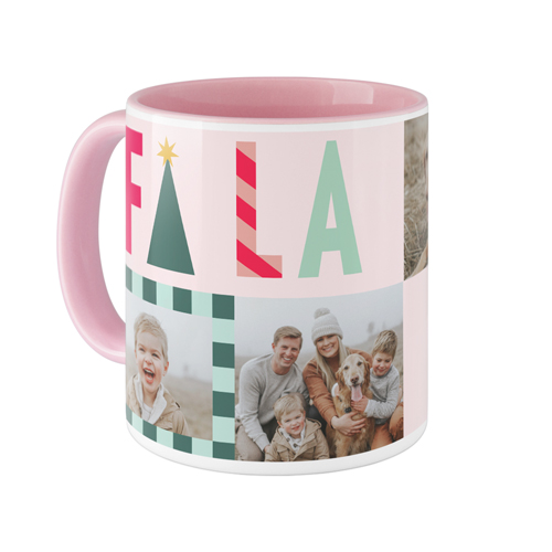 Bright Holiday Cheer Mug, Pink, , 11oz, Pink, magnolia