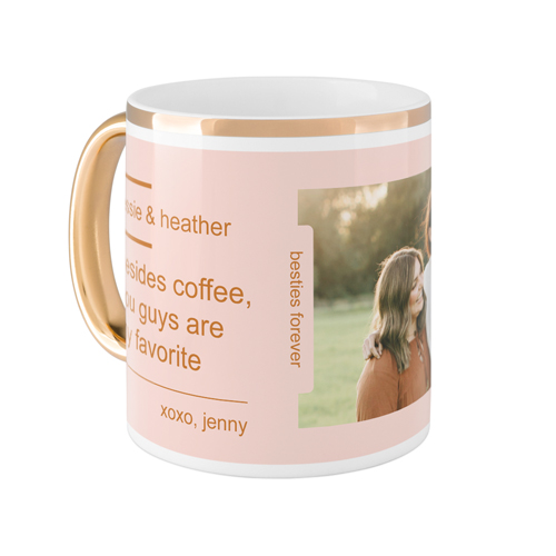 Memory Card Mug, Gold Handle, , 11oz, Pink, priscilla