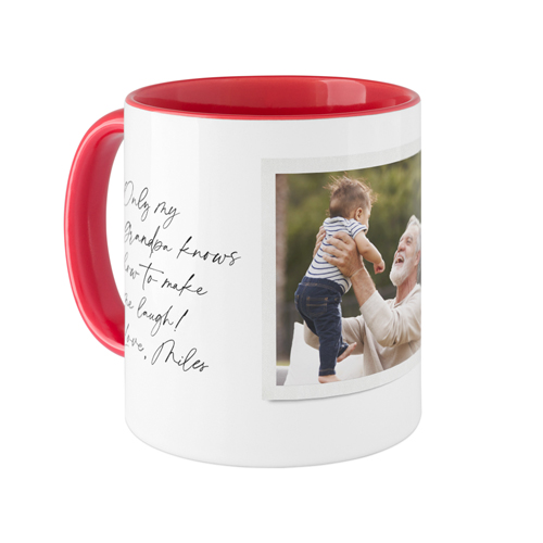 Sentimental Note Frames Mug, Red,  , 11oz, White
