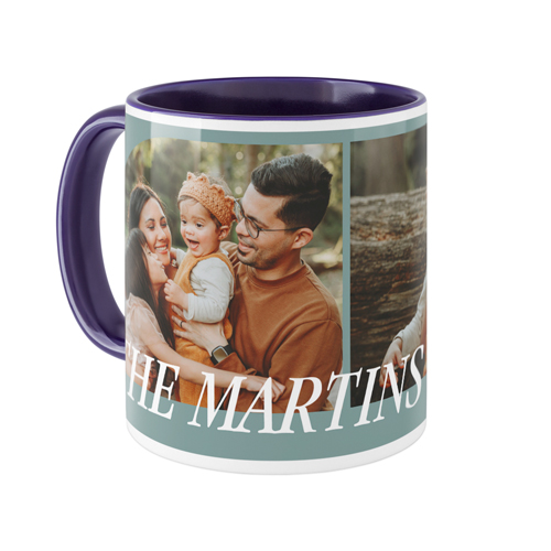 Stacked Arch Collage Mug, Blue,  , 11oz, Blue