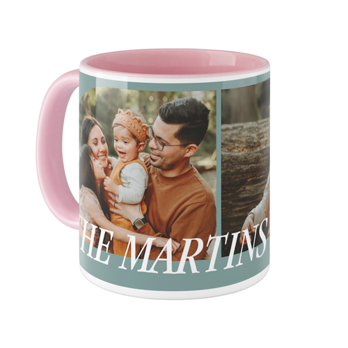 Stacked Arch Collage Mug, Pink,  , 11oz, Blue