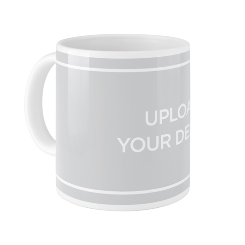 Upload Your Own Design Mug, White,  , 11oz, Multicolor