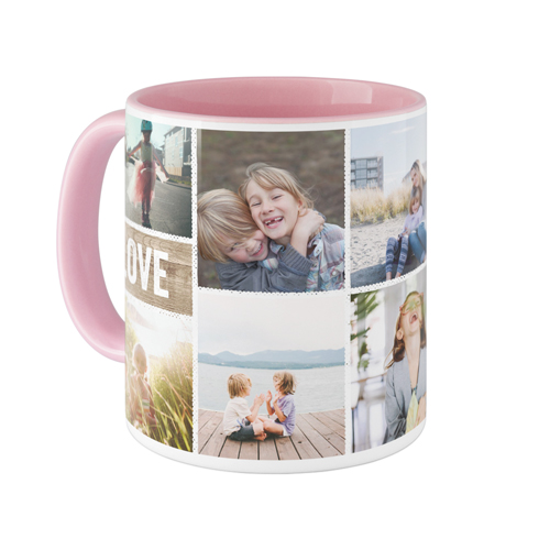 Textured Frames Mug, Pink,  , 11oz, Brown