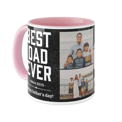 Best Dad Mug, Pink,  , 11oz, Black