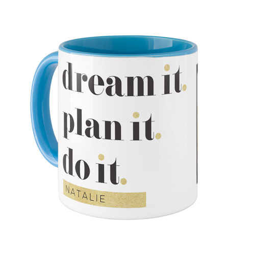 Modern Dream It Mug, Light Blue,  , 11oz, Black