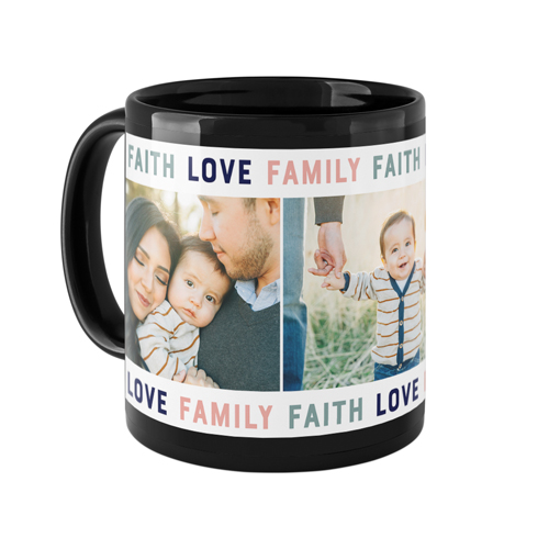 Faith Love Family Mug, Black,  , 11oz, Blue