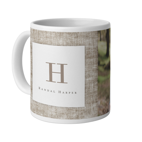Linen Monogram Mug Mugs Shutterfly