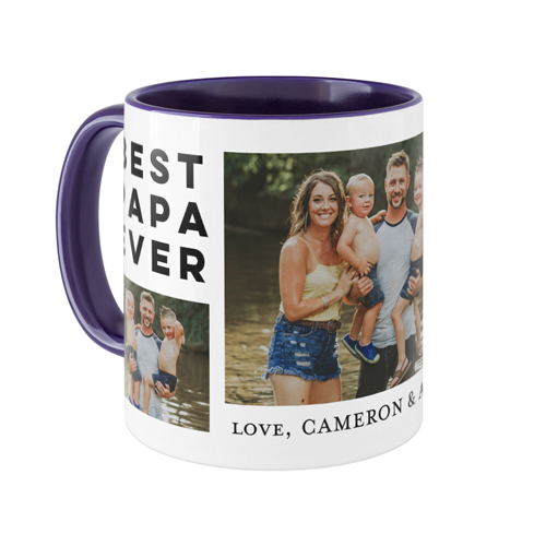 Gallery of Four Text Mug, Blue, , 11oz, Multicolor, multi