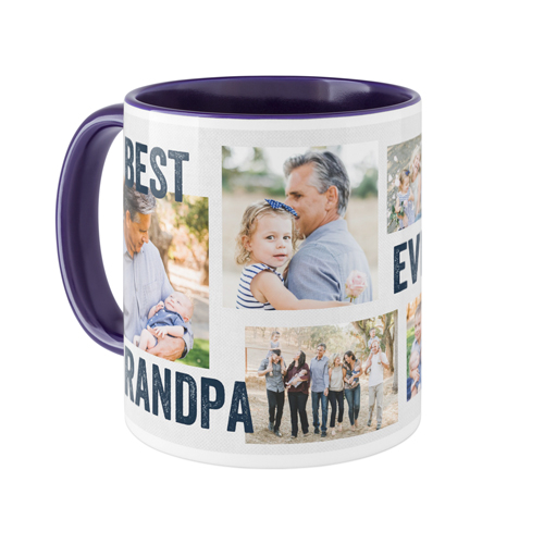 Best Ever Collage Mug, Blue, , 11oz, Gray, gray