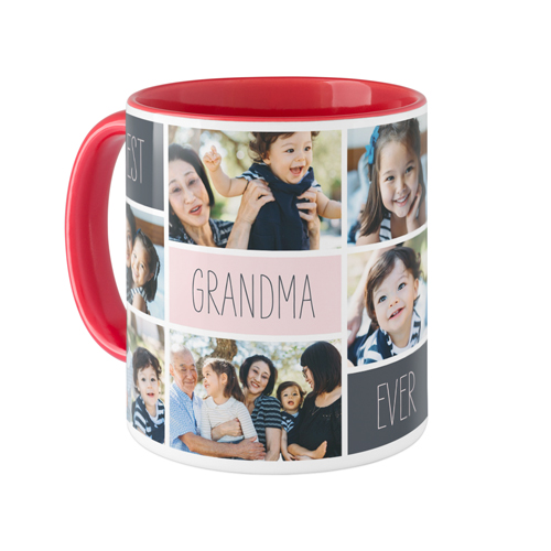 The Greatest Grid Mug, Red,  , 11oz, Pink