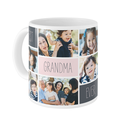 The Greatest Grid Mug, White,  , 11oz, Pink